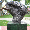 Art garden metal animal bust statue bronze eagle head sculpture